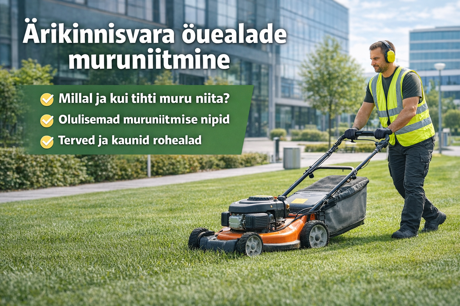 Ärikinnisvara muruniitmise teenus